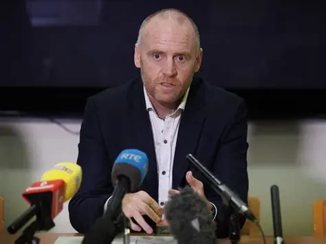 James Brannigan speaking at a press conference