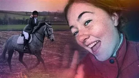 Katie Simpson — a collage portrait celebrating her life and love of horses