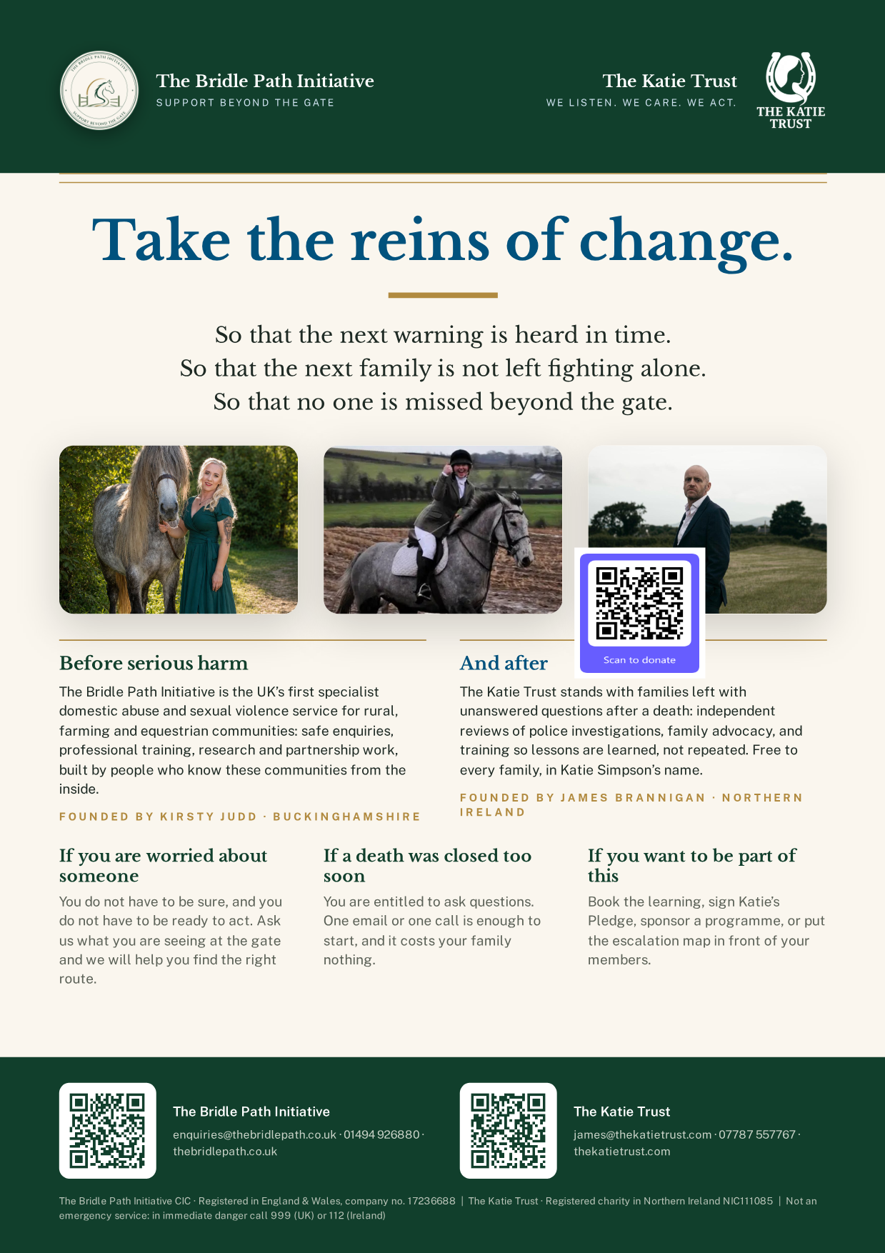 First page preview of Take the Reins of Change – A4 Poster